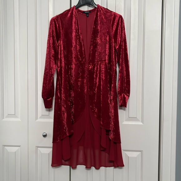 NWOT - Torrid chiffon velvet duster. Size M/L (10). Torrid size 00. - Picture 5 of 12